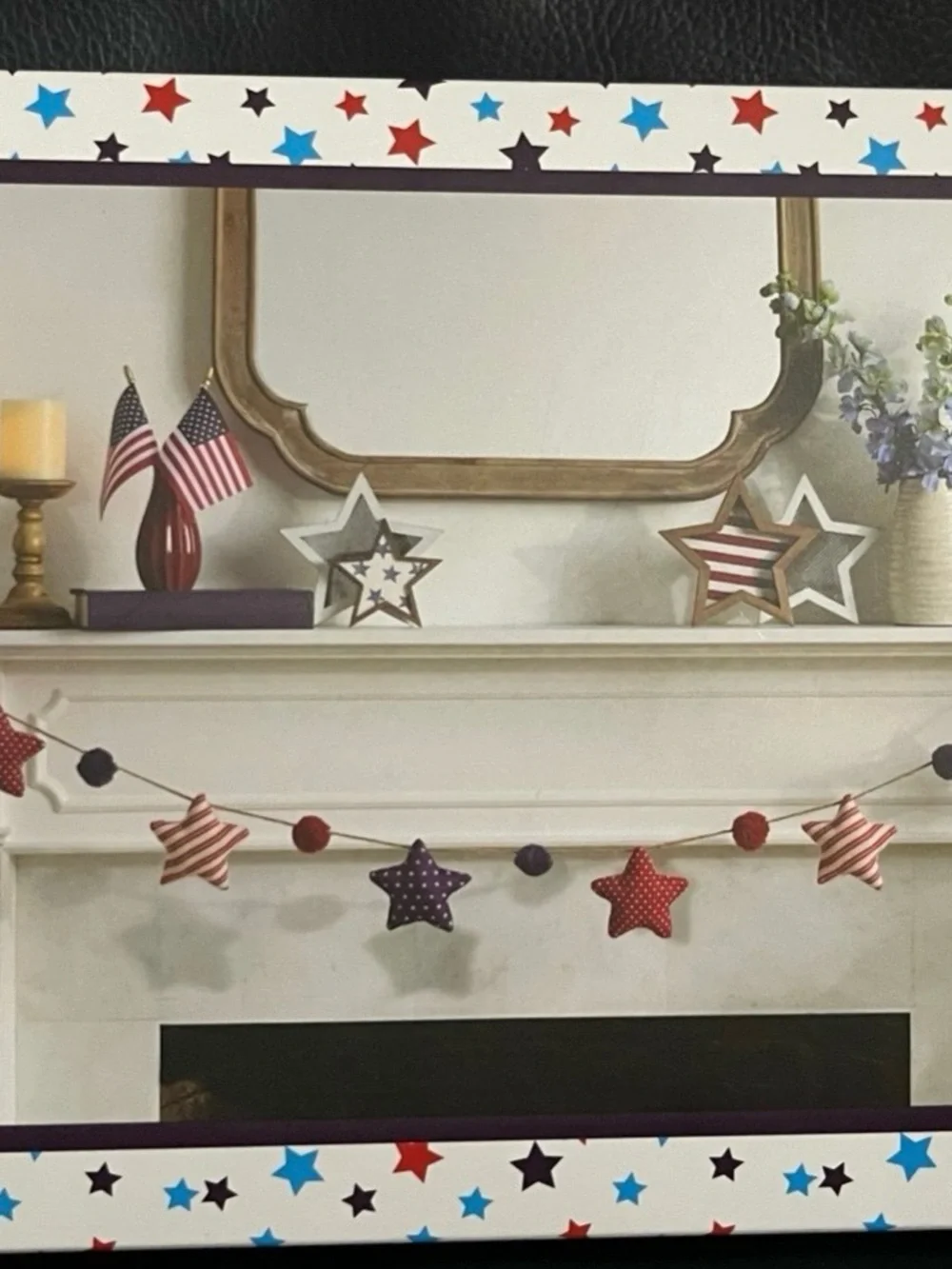 Stars and Stripes Patriotic Garland Stars - Patriotic Stars Garland